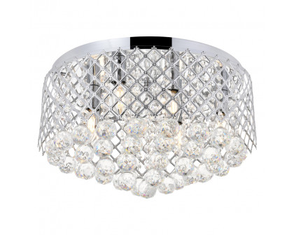 Elegant Tully 4-Light Flush Mount - Chrome, L 18" (LD5010F18C)