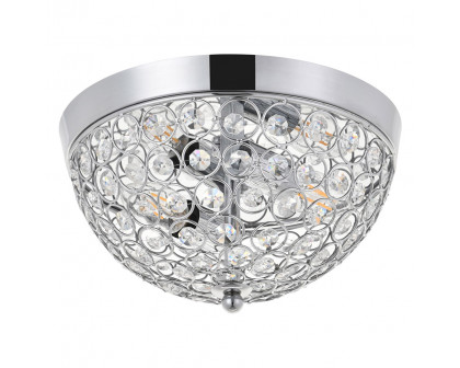 Elegant Taye 3 Light Flush Mount - Chrome, L 10" (LD5012F10C)