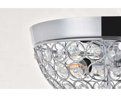 Elegant Taye 3 Light Flush Mount - Chrome, L 10" (LD5012F10C)