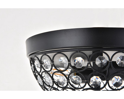 Elegant Taye 3 Light Flush Mount - Matte Black, L 10" (LD5012F10MB)