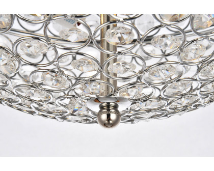 Elegant Taye 3 Light Flush Mount - Chrome, L 13.5" (LD5012F13C)