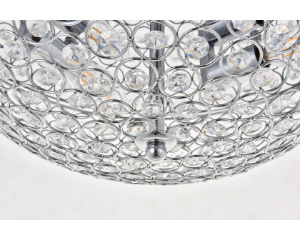 Elegant Taye 3 Light Flush Mount - Chrome, L 18" (LD5012F18C)