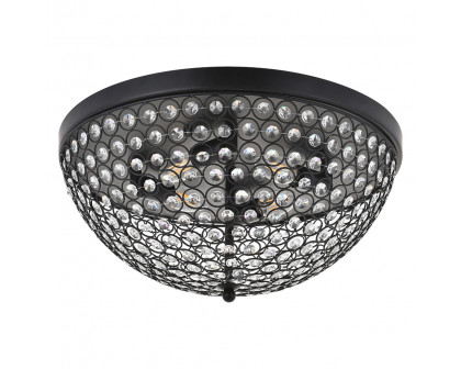 Elegant Taye 3 Light Flush Mount - Matte Black, L 18" (LD5012F18MB)