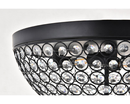 Elegant Taye 3 Light Flush Mount - Matte Black, L 18" (LD5012F18MB)