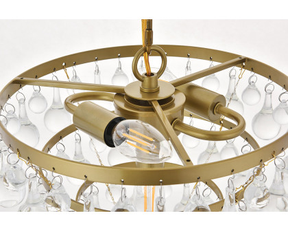 Elegant Kora 5-Light Pendant - Brass, L 13" (LD5016D13BR)