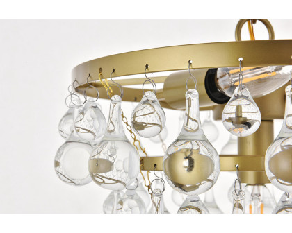 Elegant Kora 5-Light Pendant - Brass, L 13" (LD5016D13BR)