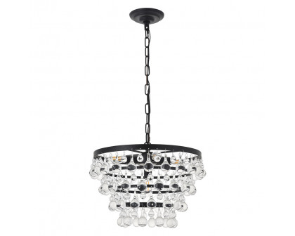 Elegant Kora 5-Light Pendant - Black, L 17" (LD5016D17BK)