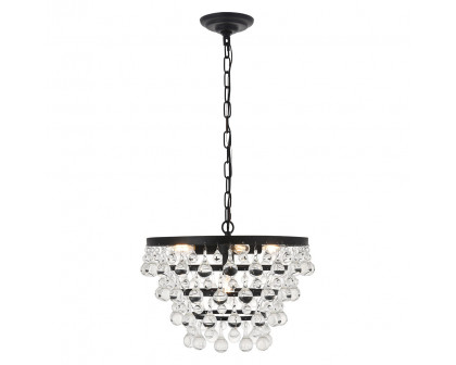 Elegant Kora 5-Light Pendant - Black, L 17" (LD5016D17BK)