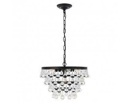 Elegant Kora 5-Light Pendant - Black, L 17" (LD5016D17BK)