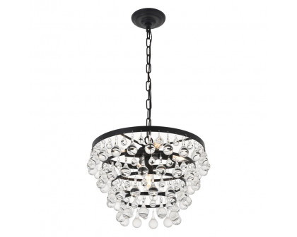 Elegant Kora 5-Light Pendant - Black, L 17" (LD5016D17BK)