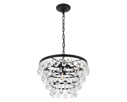 Elegant Kora 5-Light Pendant - Black, L 17" (LD5016D17BK)