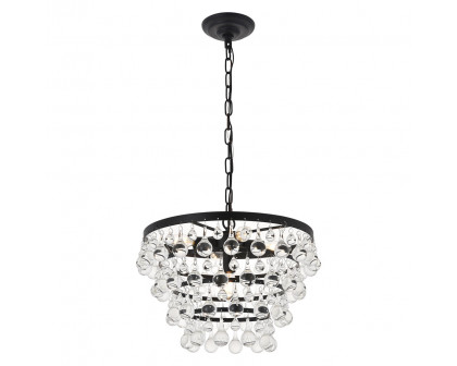 Elegant Kora 5-Light Pendant - Black, L 17" (LD5016D17BK)