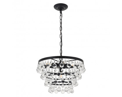 Elegant Kora 5-Light Pendant - Black, L 17" (LD5016D17BK)