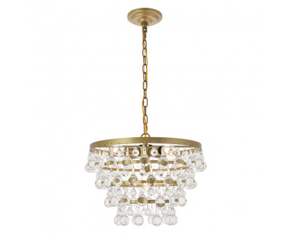 Elegant Kora 5-Light Pendant - Brass, L 17" (LD5016D17BR)