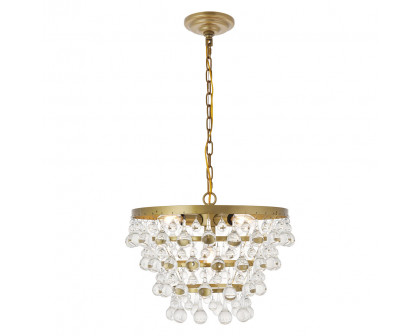 Elegant Kora 5-Light Pendant - Brass, L 17" (LD5016D17BR)