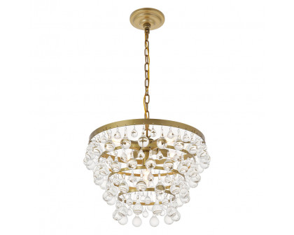 Elegant Kora 5-Light Pendant - Brass, L 17" (LD5016D17BR)