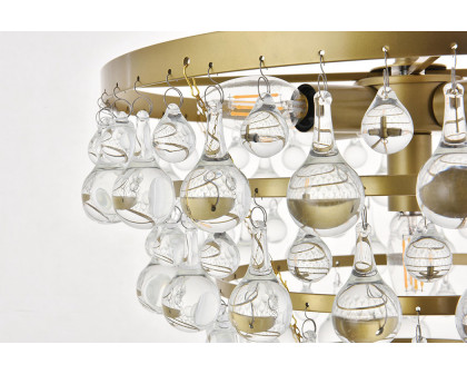 Elegant Kora 5-Light Pendant - Brass, L 17" (LD5016D17BR)