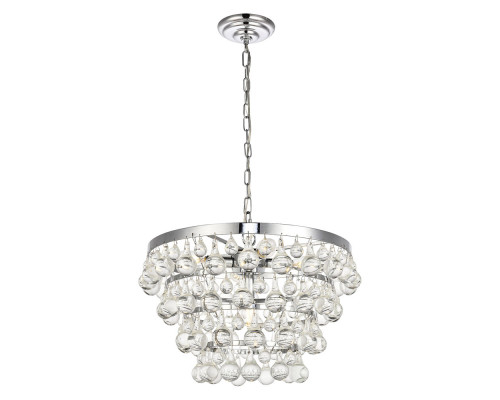 Elegant Kora 5-Light Pendant - Chrome, L 17" (LD5016D17C)