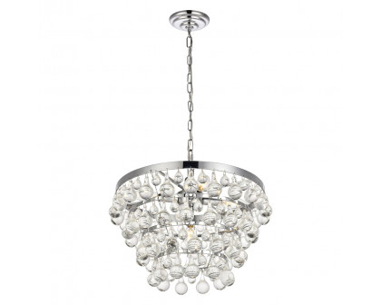 Elegant Kora 5-Light Pendant - Chrome, L 17" (LD5016D17C)