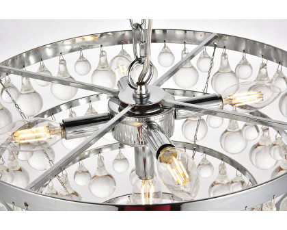 Elegant Kora 5-Light Pendant - Chrome, L 17" (LD5016D17C)