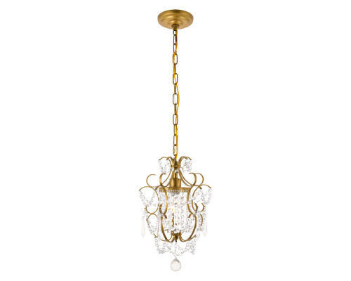 Elegant Kirin 1-Light Pendant - Brass (LD5017D11BR)