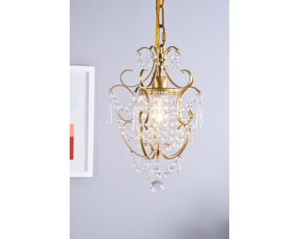 Elegant Kirin 1-Light Pendant - Brass (LD5017D11BR)