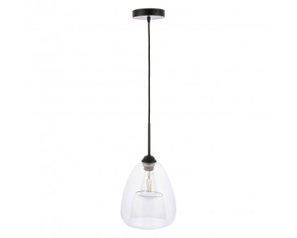 Elegant Pendant Light - Black, L 8" (LD5031D8BK)