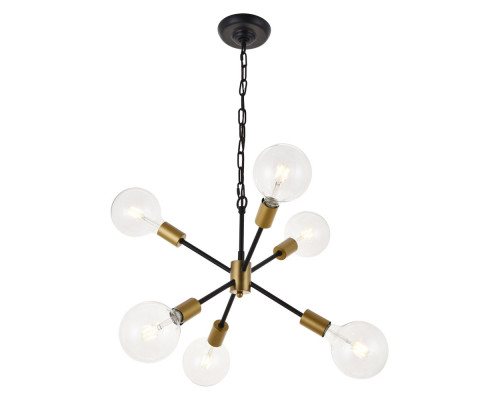 Elegant Pendant Light - Brass/Black (LD5033D16BRB)