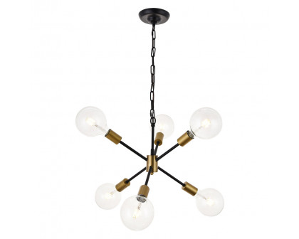 Elegant Pendant Light - Brass/Black (LD5033D16BRB)