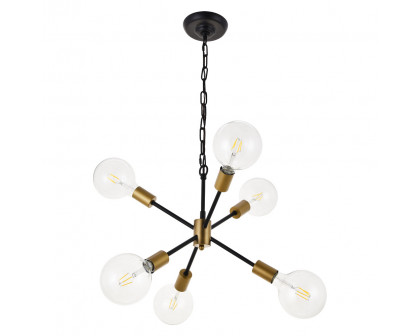 Elegant Pendant Light - Brass/Black (LD5033D16BRB)