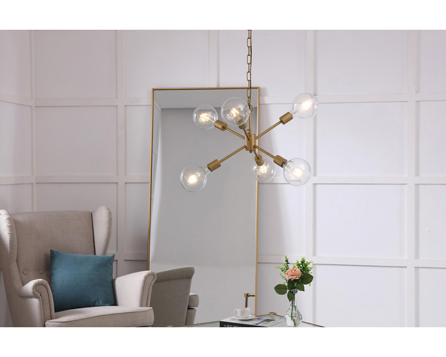 Elegant Pendant Light - Brass (LD5034D16BR)