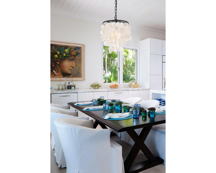 Elegant Selene 1 Light Pendant - Black, L 10" (LD5050D10BK)