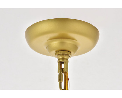 Elegant Selene 1 Light Pendant - Brass, L 10" (LD5050D10BR)