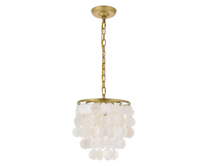 Elegant Selene 1 Light Pendant - Brass, L 10" (LD5050D10BR)