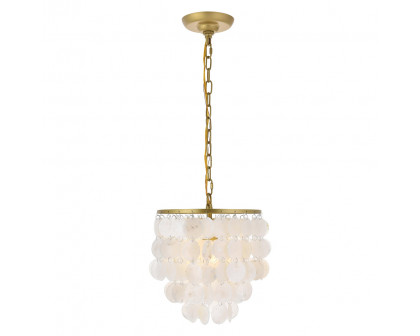 Elegant Selene 1 Light Pendant - Brass, L 10" (LD5050D10BR)