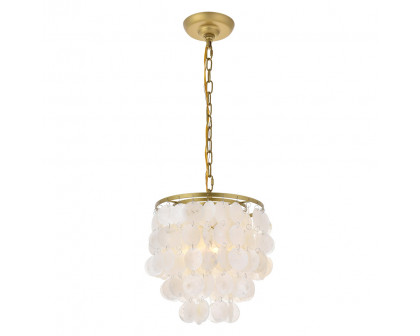 Elegant Selene 1 Light Pendant - Brass, L 10" (LD5050D10BR)