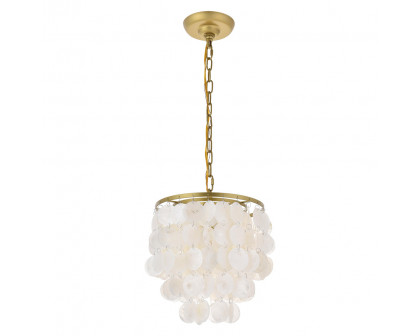 Elegant Selene 1 Light Pendant - Brass, L 10" (LD5050D10BR)