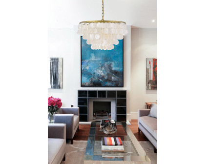 Elegant Selene 1 Light Pendant - Brass, L 20" (LD5050D20BR)