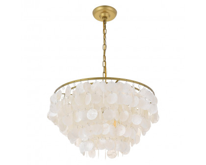 Elegant Selene 1 Light Pendant - Brass, L 20" (LD5050D20BR)