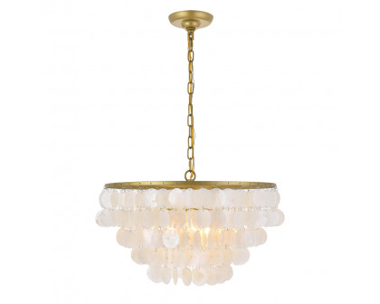 Elegant Selene 1 Light Pendant - Brass, L 20" (LD5050D20BR)