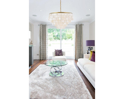 Elegant Selene 1 Light Pendant - Brass, L 24" (LD5050D24BR)