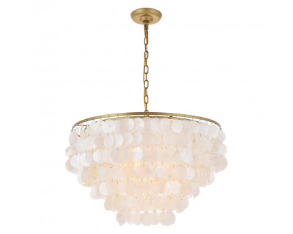 Elegant Selene 1 Light Pendant - Brass, L 24" (LD5050D24BR)