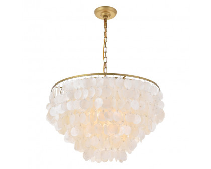 Elegant Selene 1 Light Pendant - Brass, L 24" (LD5050D24BR)