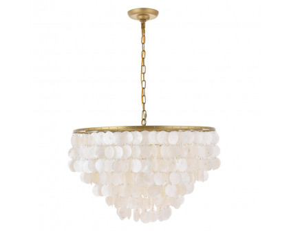 Elegant Selene 1 Light Pendant - Brass, L 24" (LD5050D24BR)