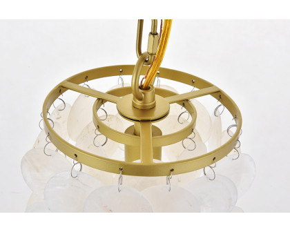 Elegant Selene 1 Light Pendant - Brass, L 6" (LD5050D6BR)