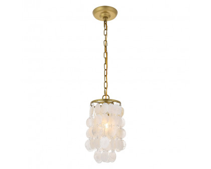 Elegant Selene 1 Light Pendant - Brass, L 6" (LD5050D6BR)