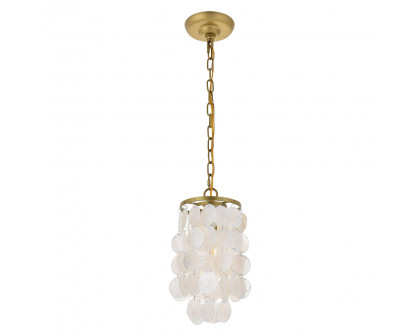 Elegant Selene 1 Light Pendant - Brass, L 6" (LD5050D6BR)