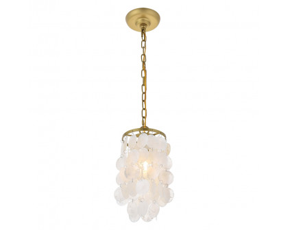 Elegant Selene 1 Light Pendant - Brass, L 6" (LD5050D6BR)