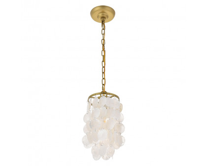 Elegant Selene 1 Light Pendant - Brass, L 6" (LD5050D6BR)