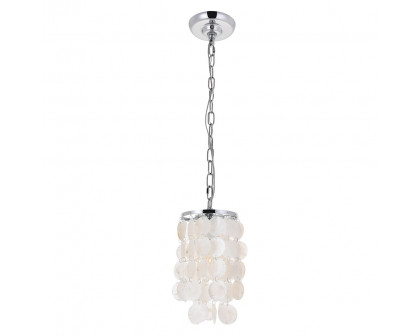 Elegant Selene 1 Light Pendant - Chrome, L 6" (LD5050D6C)